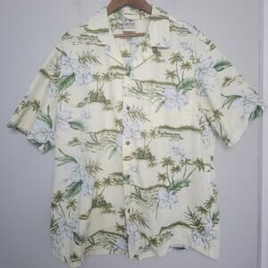 Hawaiian Togs Mens 2XL Aloha Shirt Short Sleeve Tropical Floral Cotton